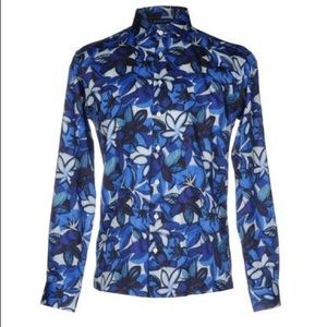 Detailed Etro Floral-Print Men’s Shirt, Size 40